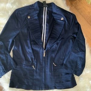 Cute navy blazer with silver buttons